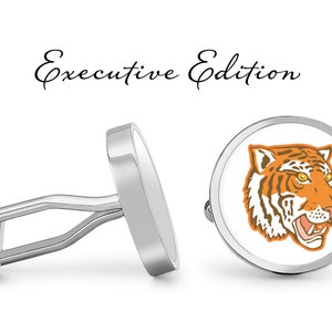 Tiger Cufflinks - Tiger Cuff Links - Big Cat Cufflink (Pair) Lifetime Guarantee (S1118)