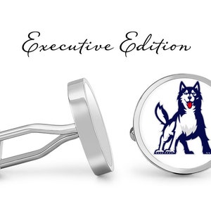 Siberian Husky Cufflinks - Husky Cufflinks - Dog Cuff Links (Pair) Lifetime Guarantee (S0277)