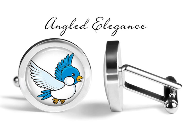 Lifetime Guarantee Bluebird Cufflinks Bluebirds Cuff Links Bird Cufflink S2061