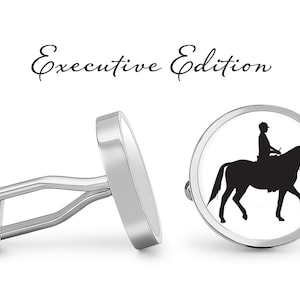 Horseback Riding Cufflinks Horse Cuff Links Horses Cufflink Equestrian Cuff Link (Lifetime Guarantee) S1584