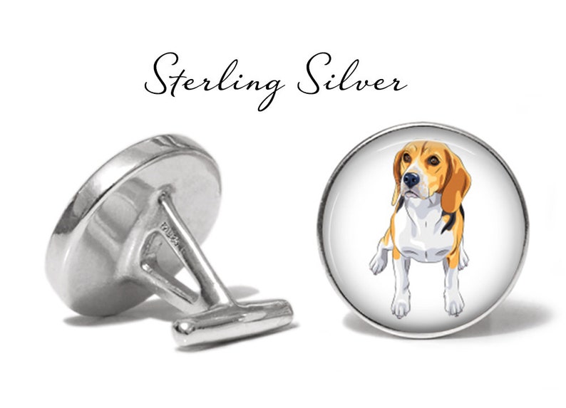 S0276 Beagle Cufflinks Pair Lifetime Guarantee Beagle Cufflink Dog Cufflinks Beagle Gift Dog Wedding Gift