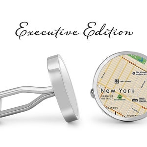 New York Cufflinks New York City Cuff Links Carte Cufflink (Lifetime Guarantee) S2138