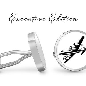 Airplane Cufflinks - Prop Plane Aircraft Cuff Links (Pair) Lifetime Guarantee (S1041)