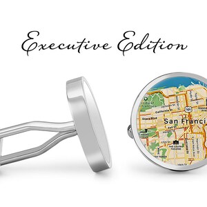 San Francisco Cufflinks California Cuff Links City Carte Cufflink (Garantie à vie) S2143