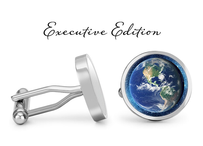 Lifetime Guarantee Earth Cufflinks Space Cufflink Planet Cuff Links Pair Astronomy Cuff Link S1302