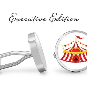 Circus Tent Cufflinks Circus Cuff Links (Lifetime Guarantee) S2216