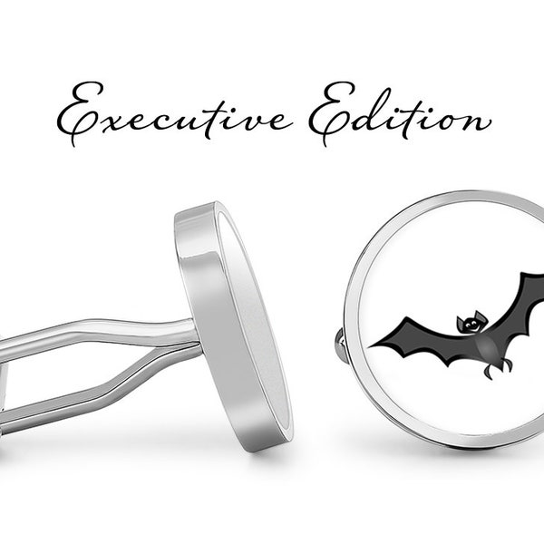 Bat Cufflinks - Fruit Bat Cuff Links - Vampire CuffLinks - Halloween Cufflink (Pair) Lifetime Guarantee (S0492)