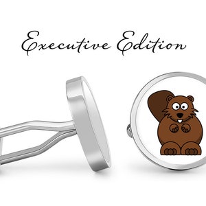 Beaver Cufflinks - Beavers Cuff Links - Rodent Cufflink (Pair) Lifetime Guarantee (S1001)