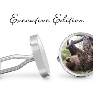 Sloth Cufflinks  - Sloths Cuff Links - Tree Sloth Cufflink (Pair) Lifetime Guarantee (S1449)