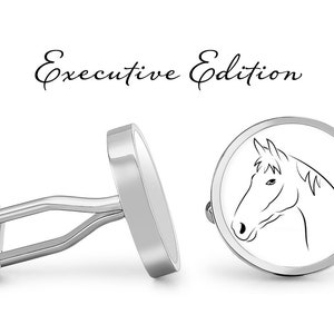 Horse Cufflinks Horses Cuff Links Equestrian Cufflink (Lifetime Guarantee) S1598
