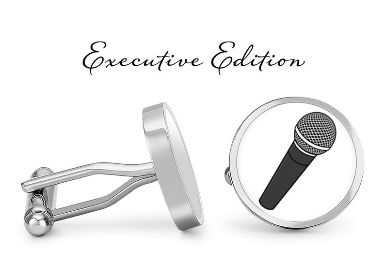 Lifetime Guarantee Microphone Cufflinks Mic Cuff Links Singer Cufflinks Music Cufflinks S0573 Pair Singing Cufflinks