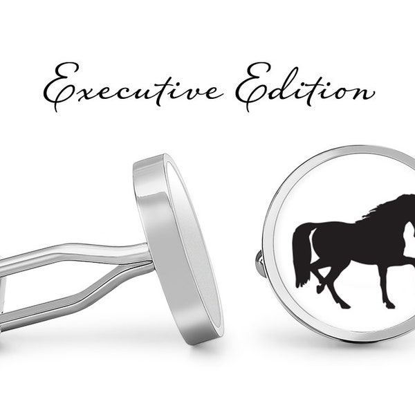 Show Pony Cufflinks - Horse Cuff Links - Arabian Horse Cufflink (Pair) Lifetime Guarantee (S0993)