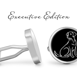 Labrador Dog Cufflinks - Lab Cuff Links (Lifetime Guarantee) S2667