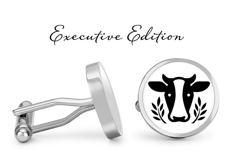 Farm Cufflink Pair Dairy Farmer Cuff Links S1413 Cow Cufflinks Lifetime Guarantee
