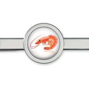 Prawn Tie Clip - Shrimp Tie Bar - Crustacean Tie Clip - Cufflinks Accessories (Lifetime Guarantee) T0026