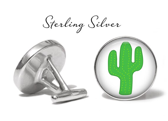 Angled Edition Oakmont Cufflinks Arizona Cufflinks Saguaro Cactus Cuff Links