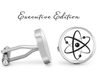 Atom Cufflinks Science Cufflinks Scientist Cuff Links (Lifetime Guarantee) S1534