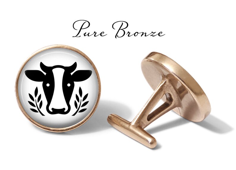 Farm Cufflink Pair Dairy Farmer Cuff Links S1413 Cow Cufflinks Lifetime Guarantee