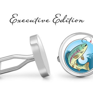 Fishing Cufflinks Fisherman Cuff Links Fly Fishing Cuff Link Fish