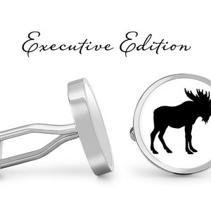 Moose Cufflinks Antler Cuff Links (Lifetime Guarantee) S2211