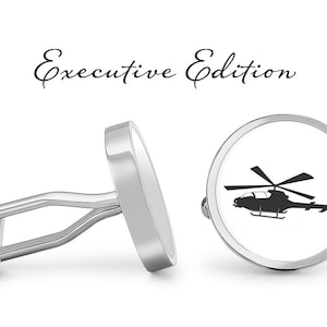 Helicopter Cufflinks - Chopper Cuff Links (Pair) Lifetime Guarantee (S0984)