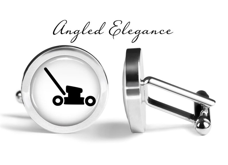 Landscaper Cufflink Lawnmower Cuff Links Lawn Mower Cufflinks Yard Care Cuff Link S1294