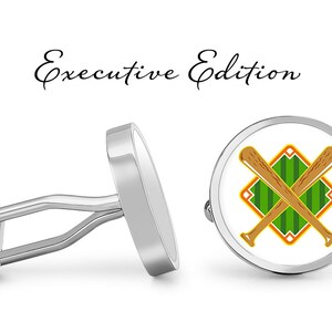 Baseball Cufflinks Baseball Diamond Cuff Links (Lifetime Guarantee) S1515