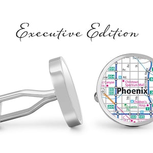 Phoenix Cufflinks Arizona Cuff Links City Carte Cufflink (Garantie à vie) S2187