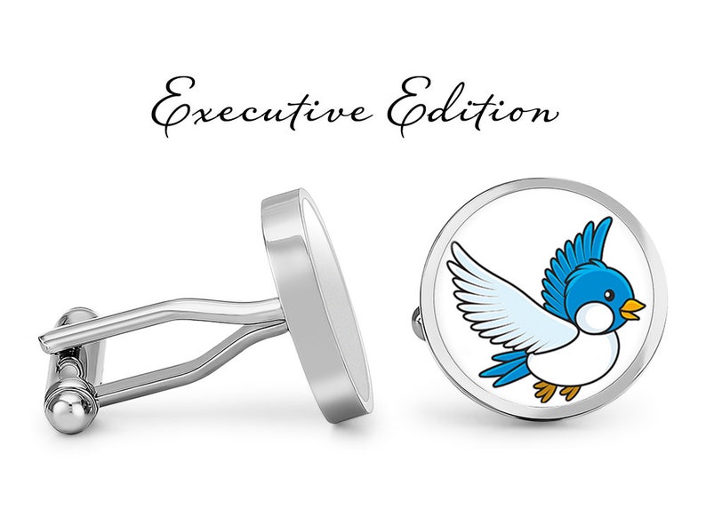 Lifetime Guarantee Bluebird Cufflinks Bluebirds Cuff Links Bird Cufflink S2061