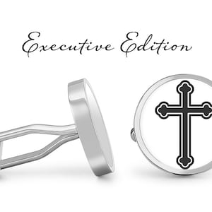 Kreuz Manschettenknöpfe christliche Kreuz Manschettenknöpfe religiöse Manschettenknöpfe (Lebenslange Garantie) S2000