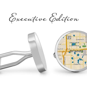 Orlando Cufflinks Florida Cuff Links City Map Cufflink (Levenslange Garantie) S2132