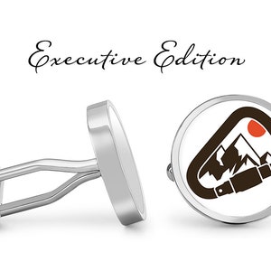 Carabiner Cufflinks - Mountain Climbing Cuff Links - Climber Cufflink (Pair) Lifetime Guarantee (S1236)