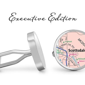 North Scottsdale Cufflinks Arizona Cuff Links City Map Cufflink (Levenslange Garantie) S2186