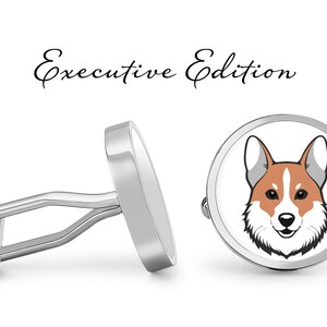 Welsch Corgi Cufflinks - Corgi Dog Cuff Links (Lifetime Guarantee) S2707