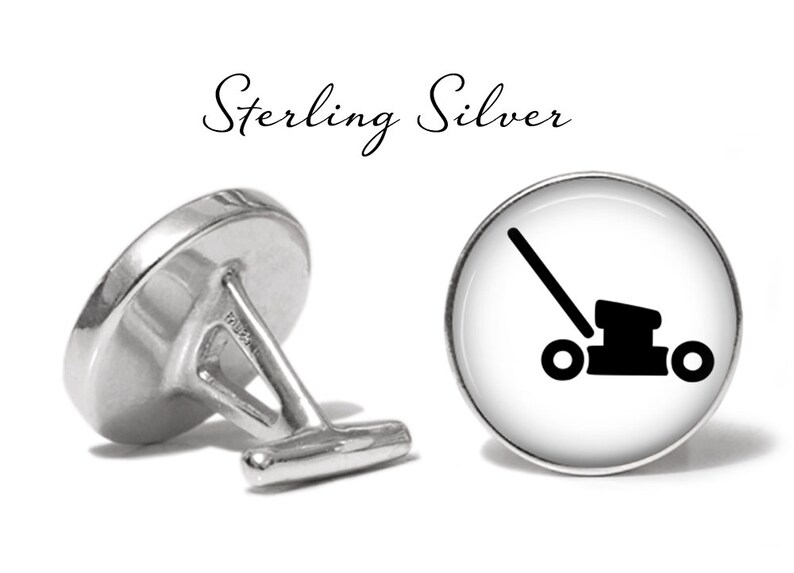 Landscaper Cufflink Lawnmower Cuff Links Lawn Mower Cufflinks Yard Care Cuff Link S1294