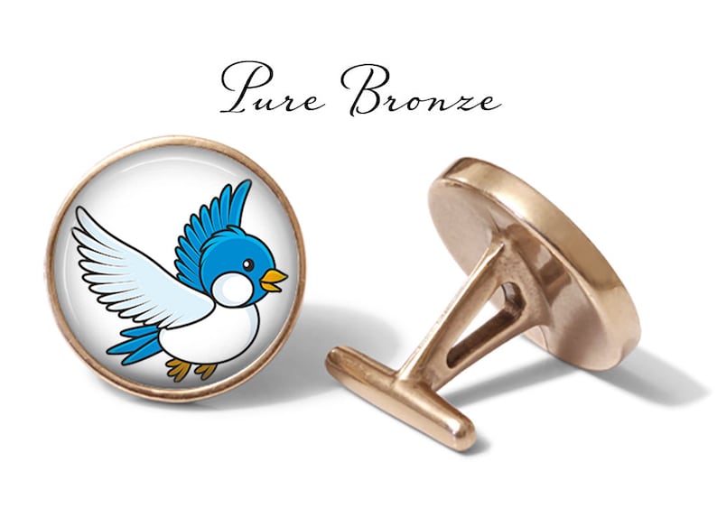 Lifetime Guarantee Bluebird Cufflinks Bluebirds Cuff Links Bird Cufflink S2061