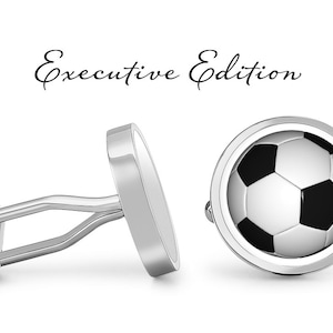 Soccer Cufflinks - Futbol Cufflinks - Soccer Player Cuff Links - Soccer Ball Cufflink ( Pair) Lifetime Guarantee (S1117)