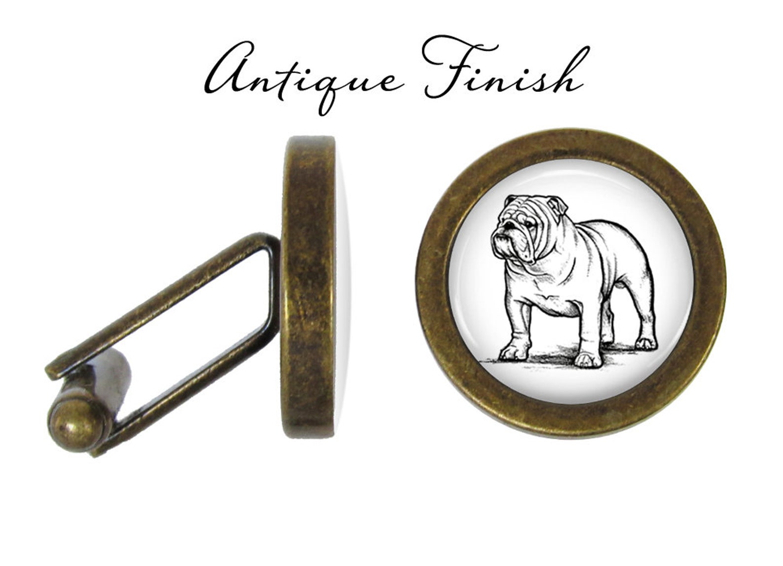 English Bulldog Cufflinks Bulldog Cuff Links Dog Cufflink Etsy