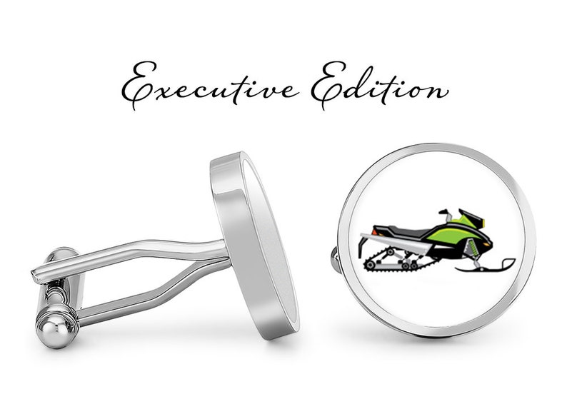 Pair Snow Mobile Cuff Links Green Snowmobile Cufflinks Cufflinks Winter Cufflink Lifetime Guarantee S0612 Christmas Cuff Links