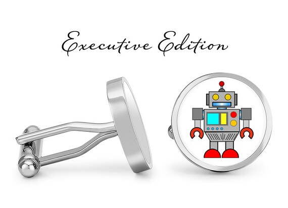 Solid Bronze Robot Android Cufflinks