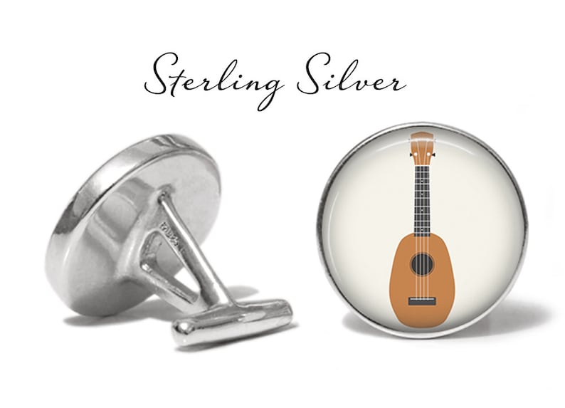 Lifetime Guarantee S1556 Ukulele Cufflinks Ukuleles Cuff Links Music Cufflink Hawaiian Cuff Link
