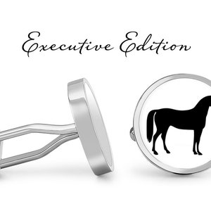 Horse Cufflinks - Equestrian Cufflinks - Horses - Pony Cuff Links - (Pair) Lifetime Guarantee (S0452)