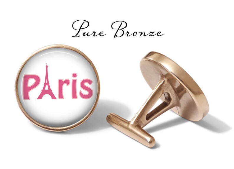 S0129 France Cufflinks Pair Lifetime Guarantee Eiffel Tower Cuff Links Paris Cufflinks