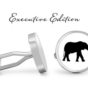 Elephant Cufflinks - Elephants Cufflinks - Elephant Wedding (Pair) Lifetime Guarantee (S1017)