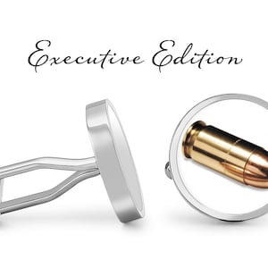 Bullet Cufflinks - Golden Bullet Cuff Links - Groom Gift for Him (Lifetime Guarantee) S0728