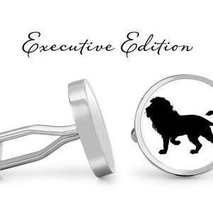 Lion Cufflinks - Lion Cuff Links - Lions Cufflink - Safari Cufflinks - Zoo Cuff Links (Pair) Lifetime Guarantee (S0455)