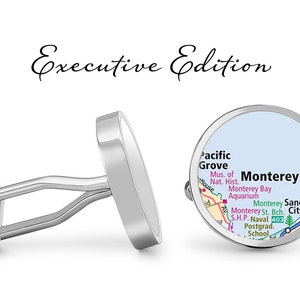Monterey Cufflinks Monterey Bay California Cuff Links Map Cufflink (Levenslange Garantie) S2104