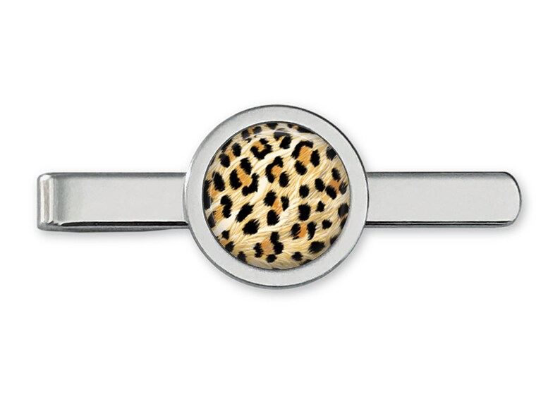 Animal Print Tie Bar Lifetime Guarantee Cufflinks Accessories Leopard Tie Clip Leopard Print Tie Clip T0027
