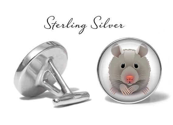 Hamster Cufflinks Hamsters Cuff Links lifetime Guarantee 