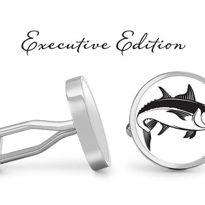 Tunafish Cufflinks Tuna Cuff Links Fishing Cufflink (Lifetime Guarantee) S1744